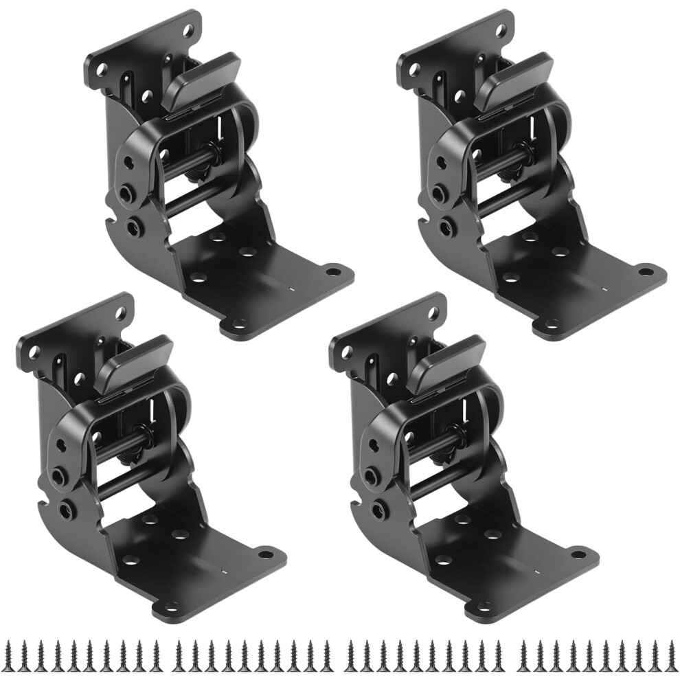 4Pcs Folding Table Leg Supports, 90 Self-Locking Hinges, Folding Leg Brackets, Corner Brace For Folding Workbench Legs, Black 4027070125521