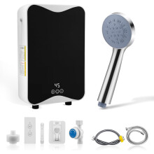 Direct opwarmende elektrische boiler, 230V 5500W mini-boiler met LED-temperatuurweergave, 30-55C, 20kW, IPX4 waterdicht, boiler voor douche, bad