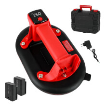 Elektrischer Glasreiniger (25 cm), Fliesen-Saugbecher mit 2 x 3000-mAh-Akkus, sichere Beladung, Tragkraft 200 kg für Fliesen, Granit und Marmor