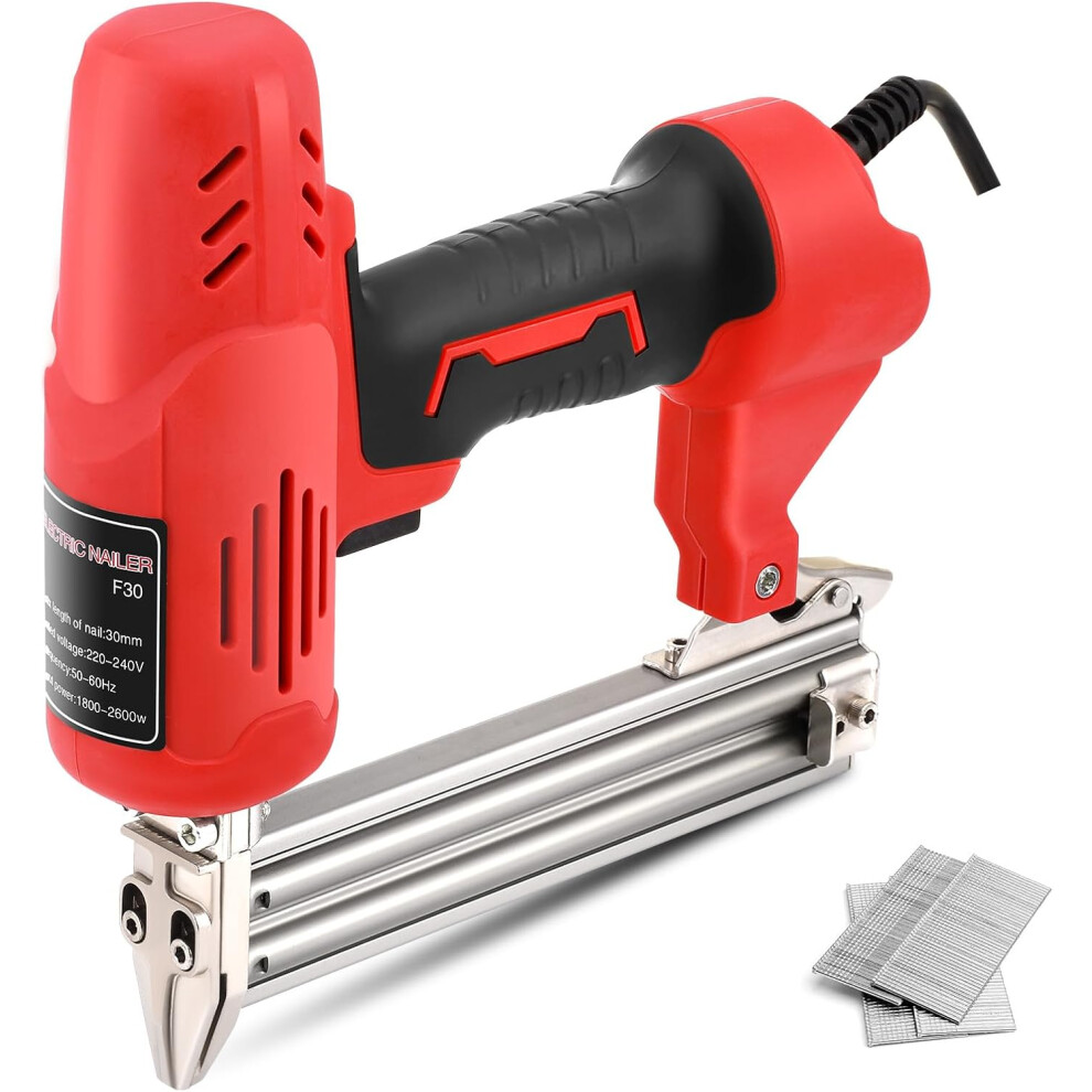 Electric Nail Gun, 28Mm Heavy-Duty Nailer For Upholstery, Diy Projects, 300 Nails Included, Nail Gun For Woodworking, Decoration, Home Improvement 4027070131935