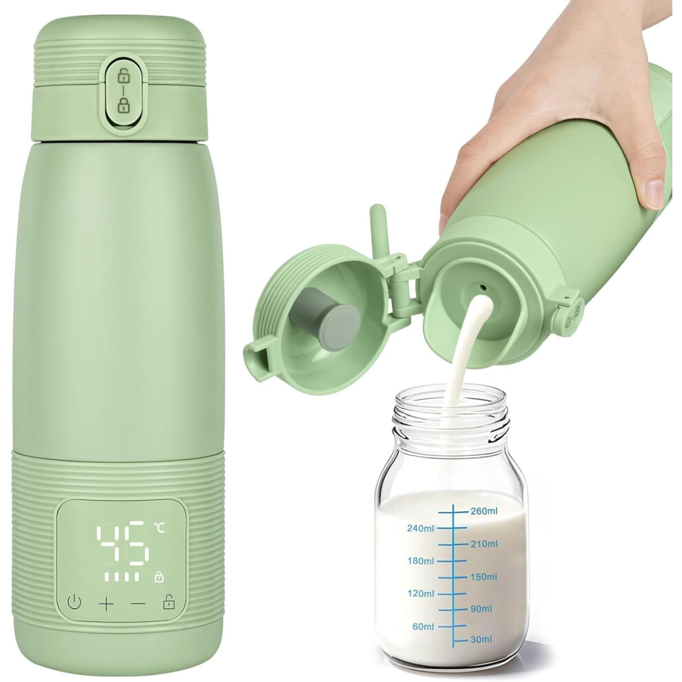 Portable Travel Bottle Warmer, 500Ml Baby Milk Warmer For Breast Milk, Formula, Or Water, Fast Heating And Long Battery Life, Usb Charging Shenzhenshiwusongmaoyiyouxiangongsi