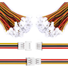 JST-Steckverbinder, Mini-Mikro-JST-Stecker, 20 Paare, 3-polig, 1,25-mm-Stecker- und Buchsenadapter mit 100 mm langem Elektrokabel