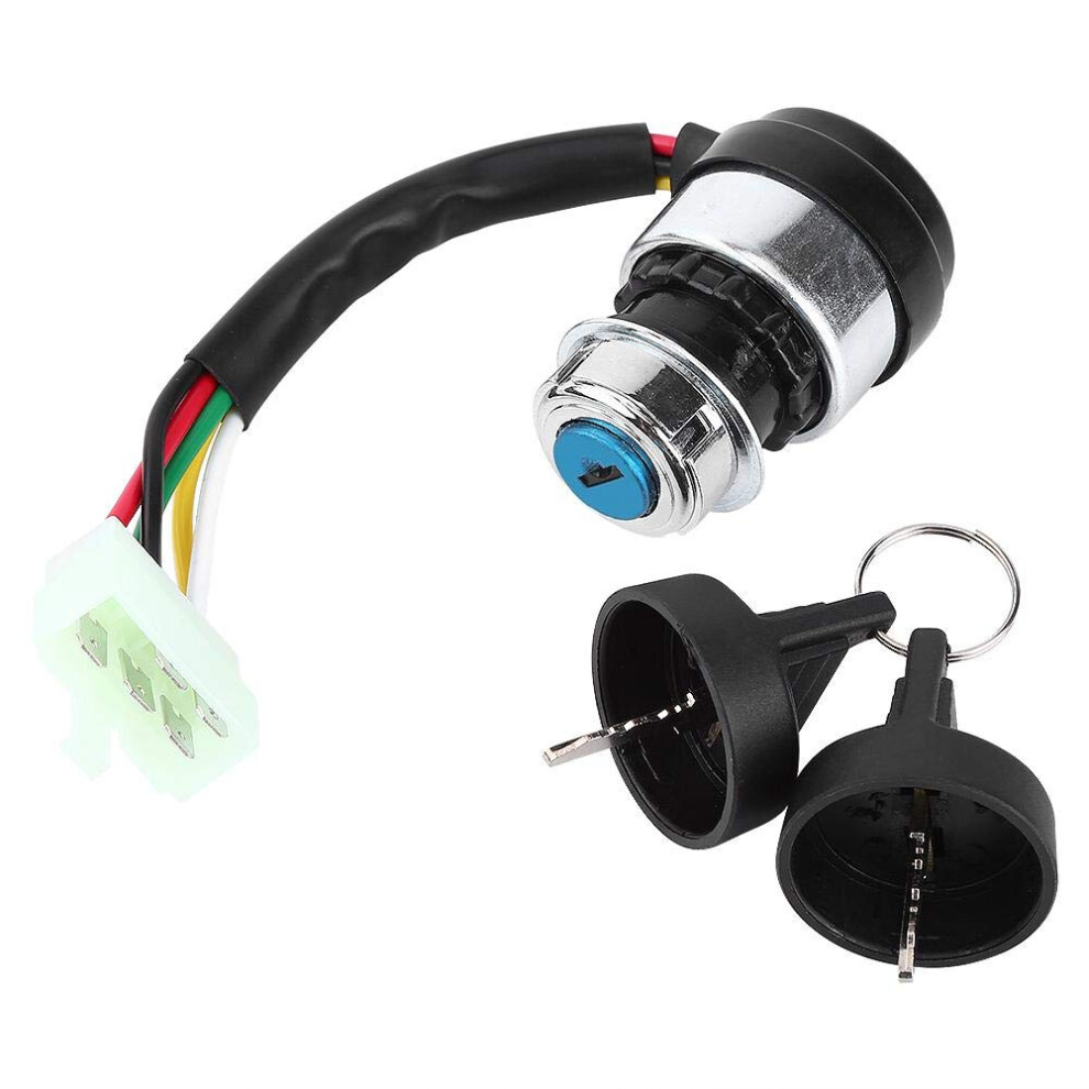 Ignition Start Switch, 5-Wire Ignition Key Start Lock For Most Motorcycles, Go-Karts, And Atvs 4027070132987