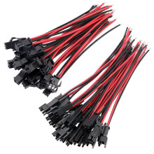 2-poliger JST SM 2,54 mm Stecker- und Buchsenadapter mit 100 mm elektrischem Kabel für LED-Beleuchtung