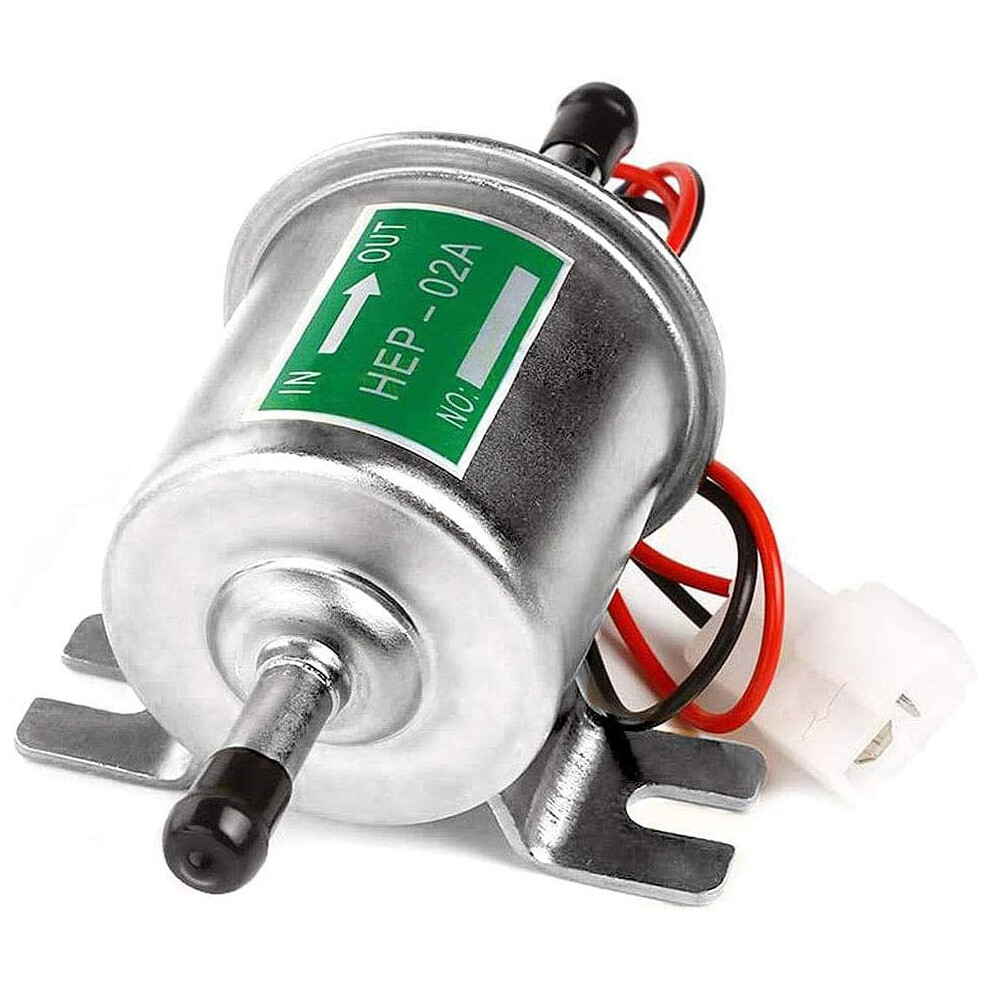 Universal Electric Fuel Pump, Inline Low-Pressure Diesel Gas Pump, Metal Pump Module, Bolt Fixing, Inline Wire For Gasoline And Diesel, Hep-02A, Gold 4027070132673