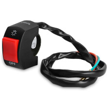 Universele motorfietsstuurschakelaar 22 mm 7/8 inch 12V - Koplamp aan/uit-knop voor motorfietsen (rood)