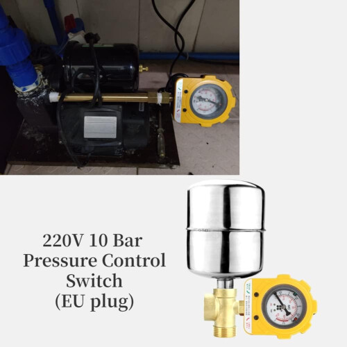 220V 0~10 bar Electronic Switch Adjustable Pressure Switch Unit for Water Pump 2