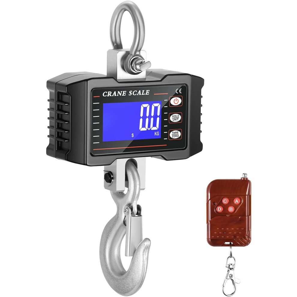 1000Kg Electronic Hanging Scale, Industrial Digital Crane Scale, Led Electronic Scale, Hanging Hook With Remote Control 4027070127570