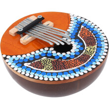 Thumb Piano, 7 Keys Tunable Coconut Shell Mbira Portable Finger Thumb Piano Musical Instrument Kalimba Kinder