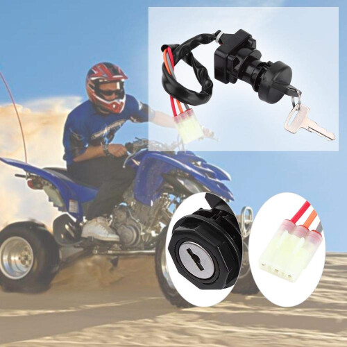 Ignition start switch, 5-wire ignition key start lock for most motorcycles, go-karts, and ATVs 2