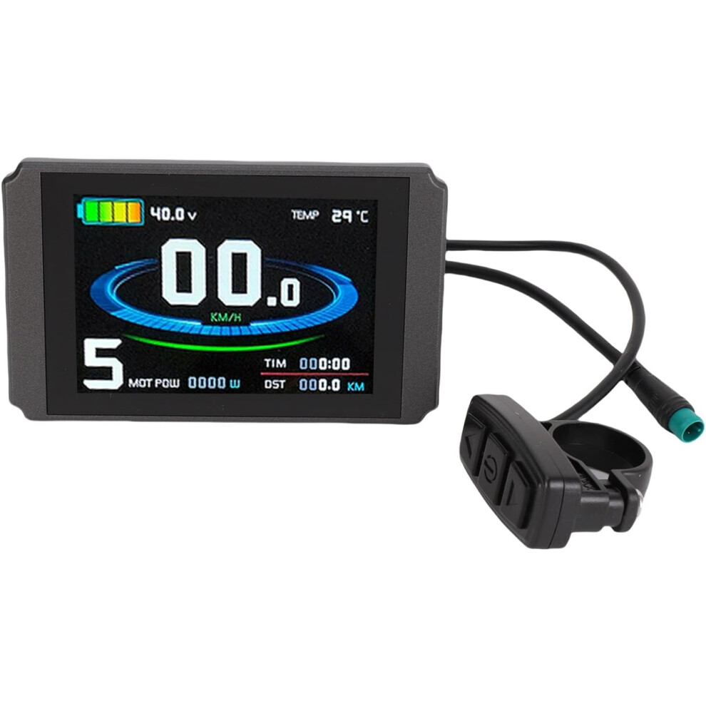 Electric Scooter Lcd Display Panel, Large Abs Electric Bike Display Control Panel With Waterproof Connector For Kt Controller, Lightweight With Durabl 4027070133939