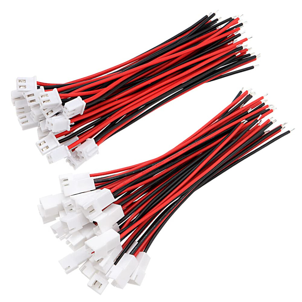 25 Pairs Jst Xh 2.54Mm 2-Pin Male And Female Micro Connector Plug With 10Cm 22Awg Electrical Wire 4027070133458