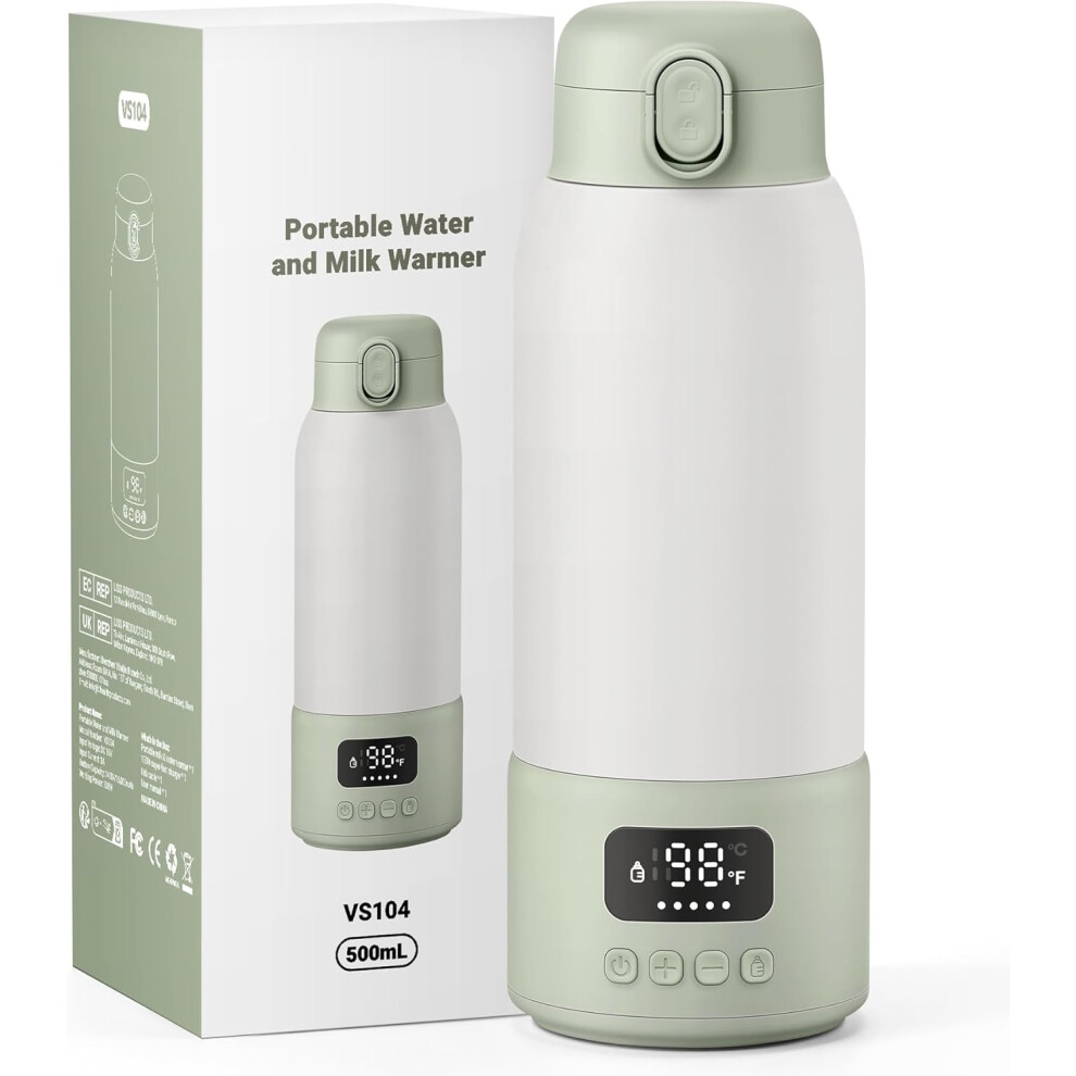 Portable Travel Bottle Warmer - Breast Milk And Water Bottle Warmer, Fast Heating Milk Warmer, 17-Ox Large Capacity Shenzhenshiwusongmaoyiyouxiangongsi