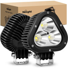 stuks 60W LED-werklampen, 4 inch driehoekige spot- en breedstralercombinatie, LED-rijverlichting voor tractoren, vrachtwagens, jagers, motorfiets