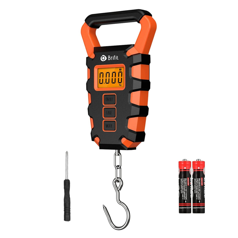 Digital Fishing Scale, 50Kg Electronic Luggage Scale With Ruler, Fishing Postal Hanging Hook With Measuring Tape, Backlit Lcd Screen (Batteries Includ 4027070128652