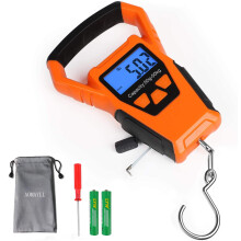 Electronic Luggage Scale/Luggage Scale/Suitcase Scale with Backlit LCD for Travel, Fishing and Archery, Waterproof Bag, Measuring Tape(Batteries Incl
