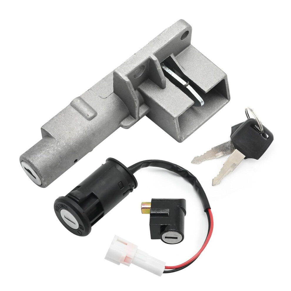 Aluminum Motorcycle Key Ignition Switch Assembly, Motorcycle Ignition Switch Assembly, Ignition Start Switch Lock Key Assembly Replacement 4027070134660