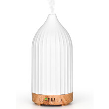 Keramische etherische olie diffuser, ultrasone elektrische geurdiffuser, etherische olie diffuser voor thuis, yoga (wit 100 ml)