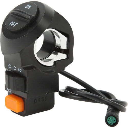 Electric bike light switch, motorcycle handlebar control switch, universal handlebar mount switches, waterproof rotating light switch, ON/OFF button