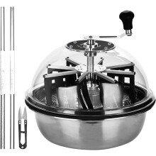 Handmatige bladsnijder, ontblader voor plantenknoppen en bloemen, met verbeterde tandwielen, scherp, zilverkleurig, 42 cm diameter.
