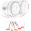 Motorcycle LED dual headlight assembly with mounting brackets, LED headlight with high/low beam DRL 2
