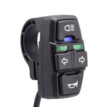 Motorkoplamp richtingaanwijzer schakelaar, 3-in-1 motorkoplamp aan/uit schakelaarset voor scooter, elektrische fiets, mountainbike