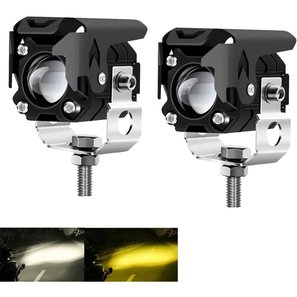 2Pcs Led Pod Lights, 60W 6000Lm / Dual Color Off-Road Led Lights, Driving Fog Auxiliary Work Lights Pod For Tractor, Motorcycle, Truc Amber/Yellow/White 4027070134561