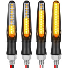 4er-Set Motorradblinker, Blinker mit dynamischem Lichtstrom, universell wasserdicht, 12 V, 12 LEDs für Roller, Quads, Cruiser und Offroad-Fahrzeuge