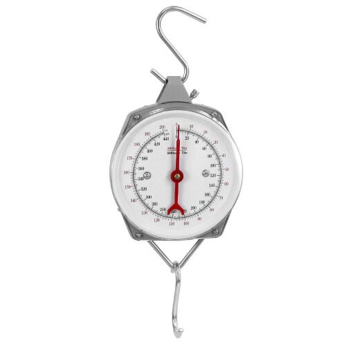 Hanging scale, suitcase scale with hook, grey, 200 kg