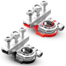 Batterieklemmen, 3 Freizeitbatterieklemmen 12V/24V, Minus-Plus-Kupferplattenkabel-Schnellverbinder, Autobatterieklemmen