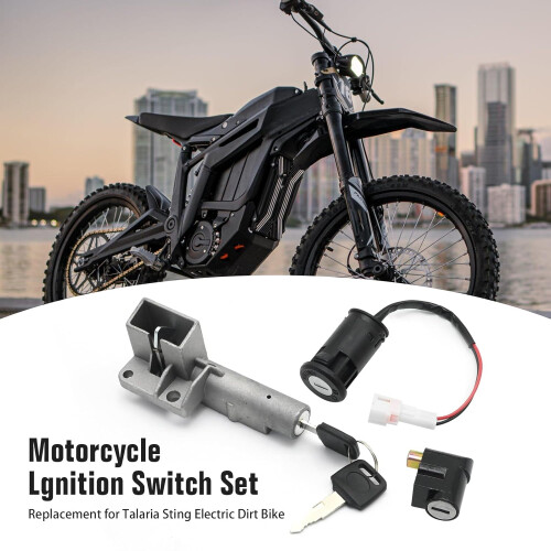 Aluminum motorcycle key ignition switch assembly, Motorcycle ignition switch assembly, Ignition start switch lock key assembly replacement 1