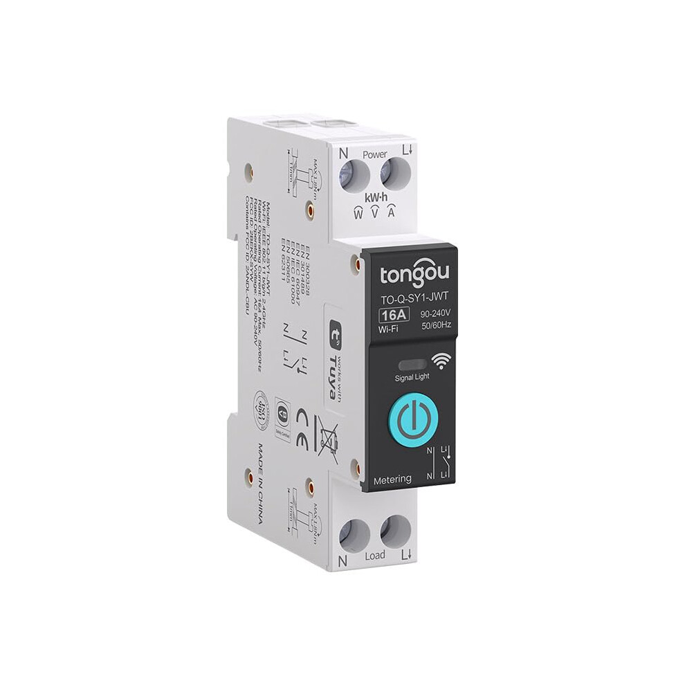 Smart Switch, 16A Diy Smart Switch Compatible With Alexa, Google Assistant, Tuya/Smart Life App Remote Control, Wifi Switch With Metering, Voice Contr 4027070135995