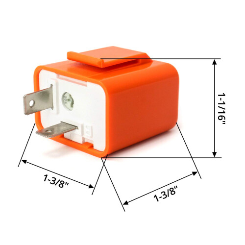 Universelles 12V 2-Pin-Blinkerrelais, Motorrad-LED-Blinkerrelais, einstellbare Geschwindigkeit, 2 Stück 1