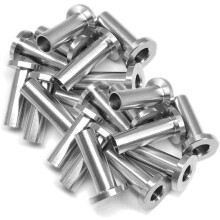 20 Pcs Stainless Steel Protective Sleeves for 1/8 Inch, 5/32 Inch, and 3/16 Inch Cable Railings, Wooden Posts, DIY Balustrade