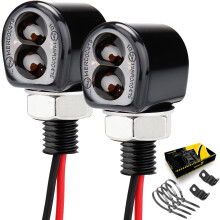 Mini LED-knipperlichten voor motorfietsen, micro-knipperlichten voor voor- en achterkant, universeel, kleine aftermarket-indicatoren voor cafe ra
