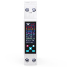 WiFi Electric Meter DIN Rail Switch, 1P+N/ 1~50A/ 230VAC WiFi Connector Smart Energy Meter Switch Timer, Alexa Compatible, Energy Consumption Meter