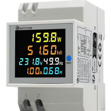 Eenfasige energiemeter, digitale AC 40-300V 100A elektriciteitsmeter, 1-fase elektriciteitsmeter, DIN-rail wattmeter, wattmeter, kWh-meter, voltm