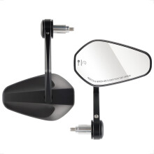 Motorcycle mirrors, motorcycle bar end rearview mirrors, 360 rotating motorcycle mirrors, aluminum handlebar end mirror, 2 packs
