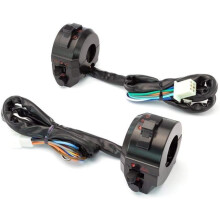 Universele schakelaarbedieningsset voor motorfietsen met 22 mm 7/8" geleiders - Complete doe-het-zelfset voor cafe racers, scramblers en meer (me