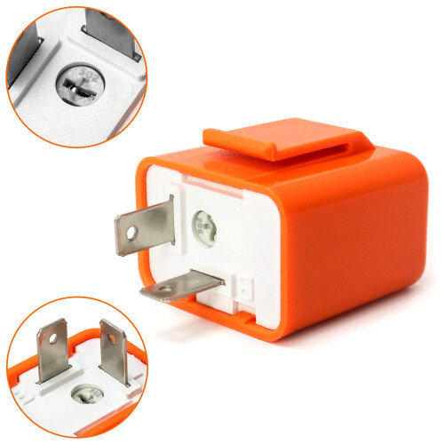 Universelles 12V 2-Pin-Blinkerrelais, Motorrad-LED-Blinkerrelais, einstellbare Geschwindigkeit, 2 Stück 2