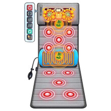 Full Body Heated Vibration Massage Mat with 10D Neck Massage, 30 Heads, Heat Therapy for Back Pain
