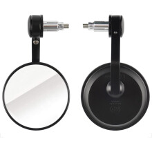 Motorcycle Bar End Mirrors, Round Motorcycle Mirrors, E-MARK Motorcycle Mirrors, Universal Rearview Mirrors for Quad Scooter ATV Motorcycle, 2 Pack