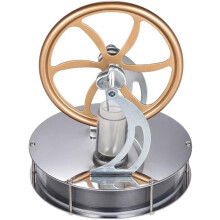 Stirlingmotor, model van een lage-temperatuur Stirlingmotor, doe-het-zelf bouwpakket voor een stoomwarmtegenerator