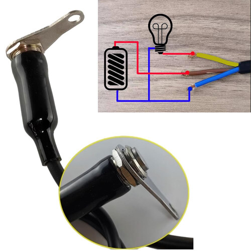 5A/12V Universal Locking Stainless Steel Blue LED Motorcycle ON-Off Switch Adjustable Handlebar Mount Waterproof Switch Button 2