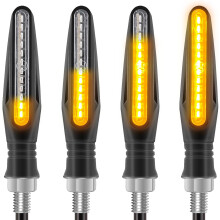 4er-Set Motorradblinker, 12V 12 LED-Lampen für Motorrad, Roller, Quad, Cruiser, Offroad