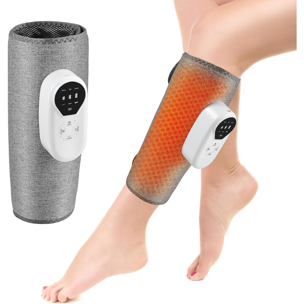 Shenzhenshiwusongmaoyiyouxiangongsi Wireless Calf Massager With Heat And Compression, Leg Massager With 3 Massage Modes, 3 Heat And 3 Vibration Modes, For Muscle Relaxation, Promotes Blo