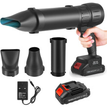 Cordless Leaf Fan, 38000RPM Portable Electric Cordless Garden Leaf Fan with 21V Battery, 800W Powerful Turbine Dust Cleaner for Home Cleaning