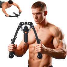 2-in-1 Power Twister - 10-200 kg - Adjustable Hydraulic Roller Wheel - For Shoulders, Forearms, Triceps