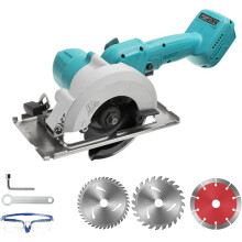 Compatible circular saw for Makita 18V battery, mini cordless saw with 3-piece 5-inch blades, copper brushless motor, 0-45 bevel/40mm cutting depth,