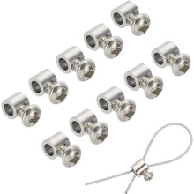 Lot de 15 serre-câbles en acier inoxydable à un trou, pour câbles métalliques.